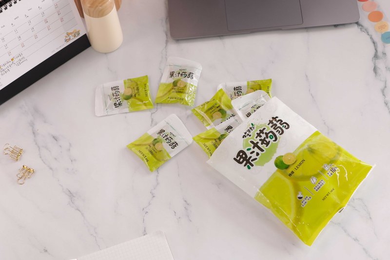【吃果籽】檸檬果汁蒟蒻 240g x 3包組 - 奶酪/布丁/果凍 - 其他材質 綠色