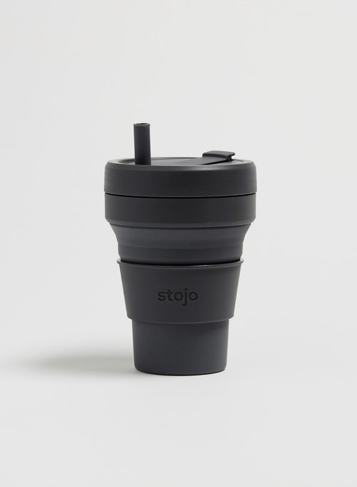 Overall Stojo - 環保高耐熱矽膠摺疊杯24oz-石炭灰