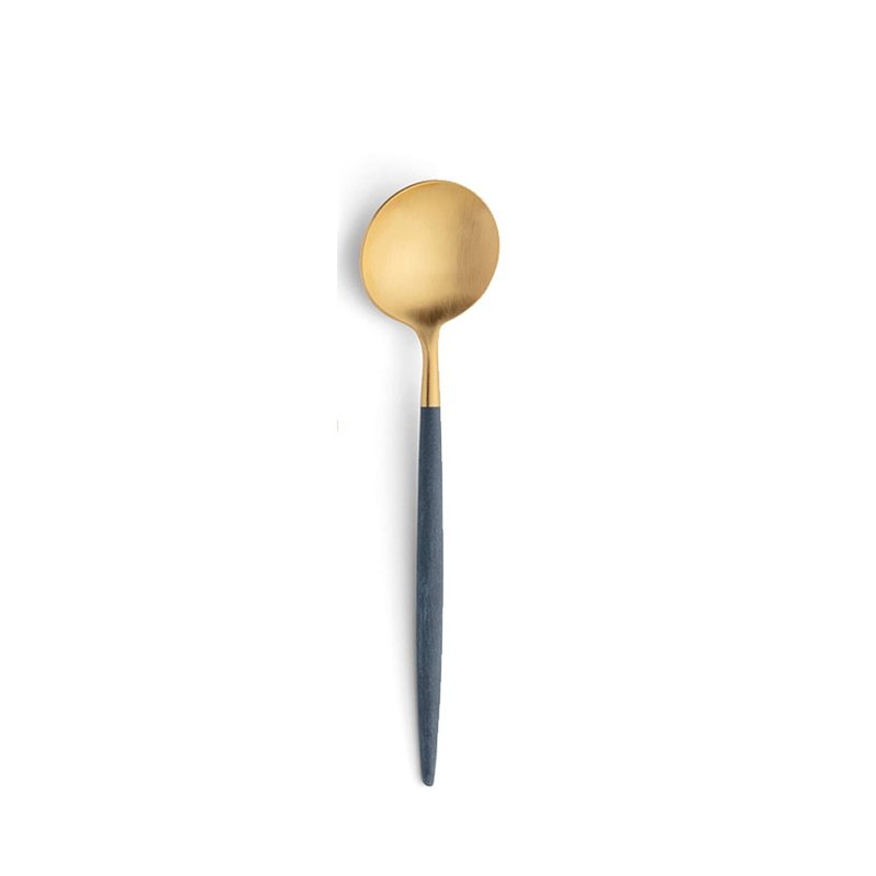 葡萄牙 Cutipol  GOA  藍金 18CM 點心匙 - 刀叉/湯匙/餐具組 - 不鏽鋼 藍色
