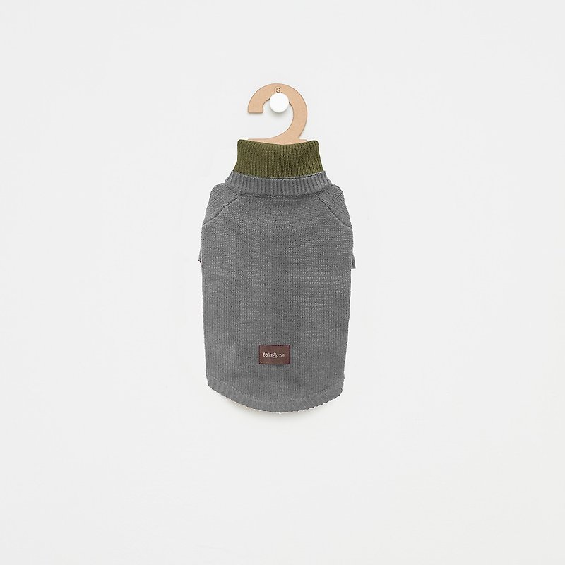 [Tail and me] pet clothes fake two sweaters gray green - Clothing & Accessories - Other Man-Made Fibers Gray
