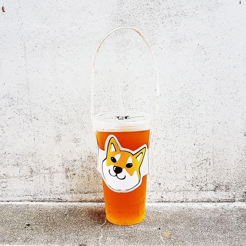 Shiba Inu Yellow Chai Black Chai White Chai Modeling Accompanying Drink Cup Set Bag Beverage Cup Bag - Beverage Holders & Bags - Polyester Multicolor