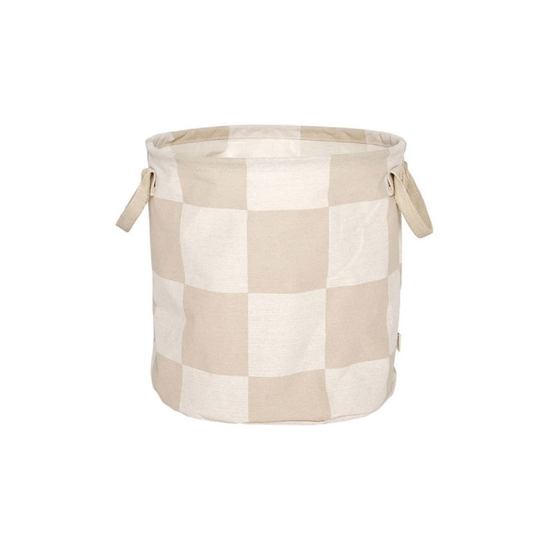 OYOY Plaid Laundry Storage Basket/Medium - กล่องเก็บของ - เส้นใยสังเคราะห์ หลากหลายสี