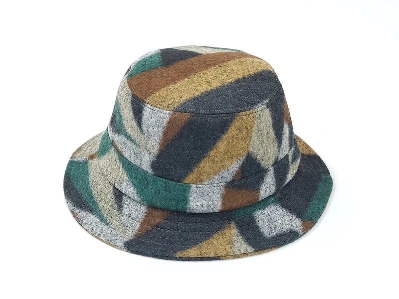 British Disc Gentleman Hat-European Retro Color Block (Green/Goose Yellow/Gray/Brown/Black)#Limited#秋冬#Gift - หมวก - วัสดุอื่นๆ หลากหลายสี