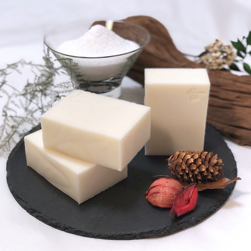 Soapmaker's [Sensorless Exfoliation] Secret Forest Big Salt Soap丨Middle East Oil Field Shampoo Soap - สกินแคร์ผู้ชาย - พืช/ดอกไม้ ขาว