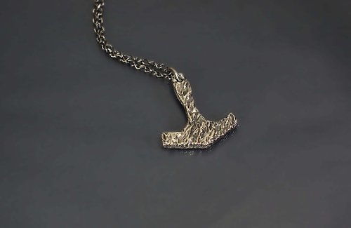 Maple jewelry design 質感系列-船錨肌理925銀項鍊
