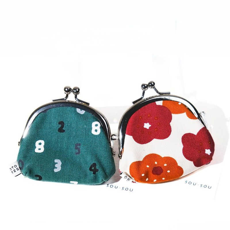 [SOU・SOU 2023 Hong Kong Special Edition] Small kiss lock bag - กระเป๋าสตางค์ - ผ้าฝ้าย/ผ้าลินิน 