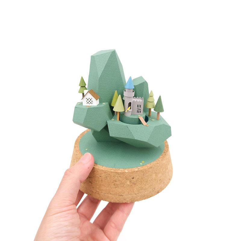PAPIR LAB // Castle Island // blue-green ground with summer view - Items for Display - Paper Green