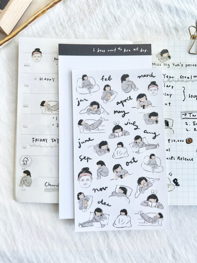 Miss Ng Yuk Sticker Sheet Vol.2 Yearly Plan - Stickers - Paper Red