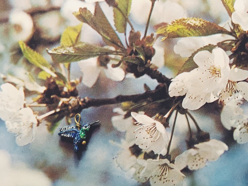 手繪墜子 - 蜂鳥 / hummingbird / ハチドリ - 其他 - 銅/黃銅 藍色