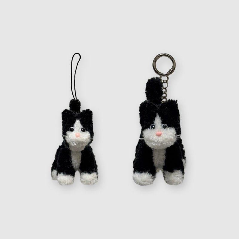 t. tuxedo cat keyring - 鑰匙圈/鑰匙包 - 壓克力 灰色