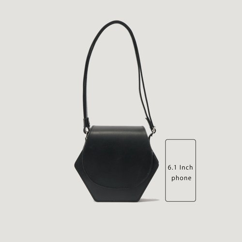 leather shoulder hexa black】レザー/ショルダーバッグ