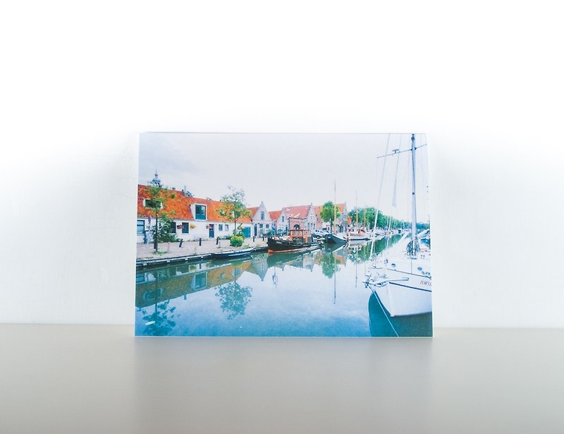 攝影明信片 | 運河 II-埃丹-荷蘭 - 小鎮散步 - 心意卡/卡片 - 紙 多色