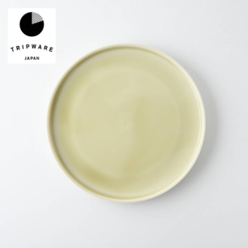 【Trip Ware Japan】淺盤 日本製 美濃燒 (象牙米) - 盤子/餐盤 - 陶 