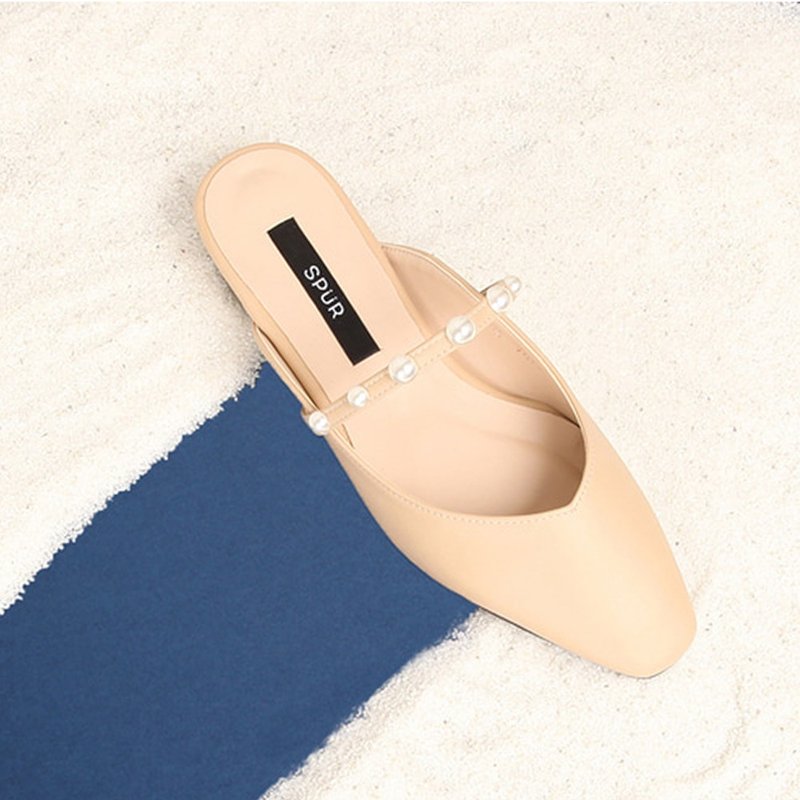 PRE-ORDER SPUR 穆勒鞋 RS7018 BEIGE - 穆勒鞋 - 其他材質 
