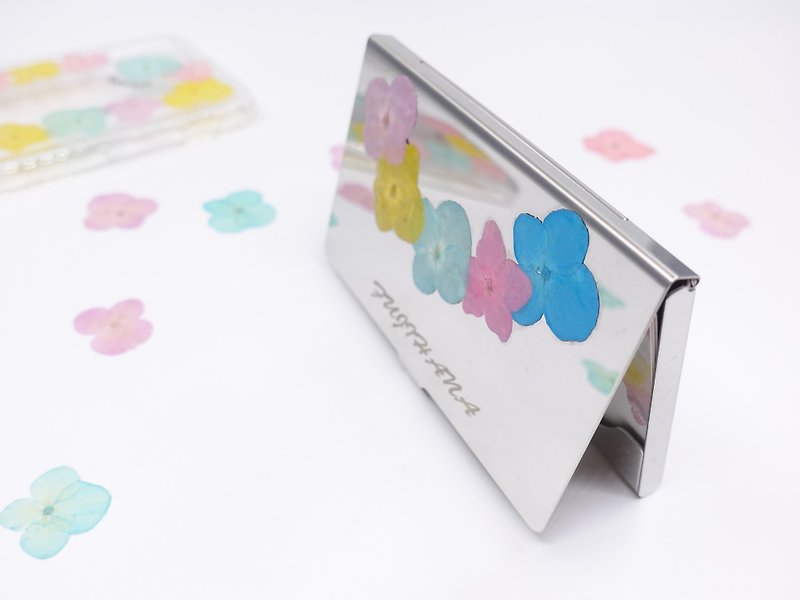 花見カードケース（あじさい） - 名刺入れ・カードケース - 寄せ植え・花 シルバー