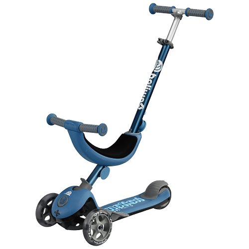 哈樂維創意休閒 Holiway Motion4in1 全功能學步滑板車-青硯藍