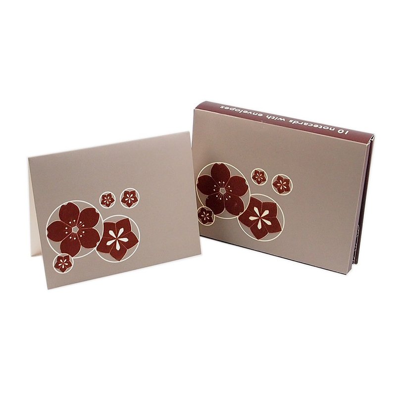 盒卡-花朵絨面10入 【HiPP-澳洲卡片 多用途】 - 卡片/明信片 - 紙 金色