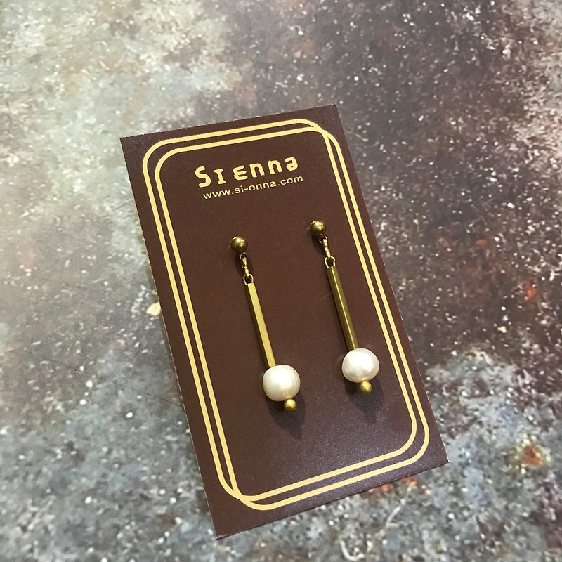 設計感銅耳環(可選要夾式或耳針)*賣場為單隻價錢 - 耳環/耳夾 - 其他金屬 金色