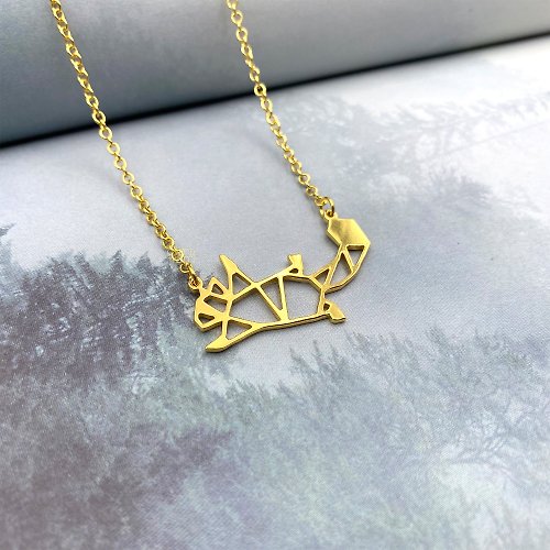 glorikami Sugar glider necklace, Geometric jewelry, Pet lover gift