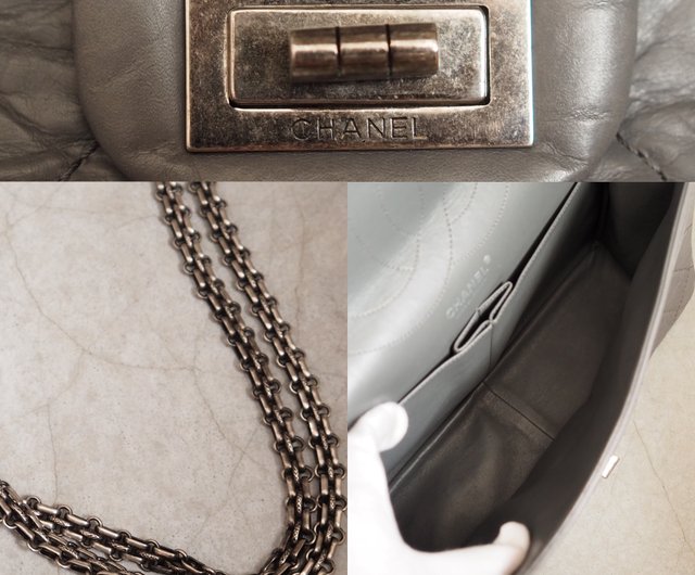 CHANEL シャネル 2.55 チェーン ショルダーバッグ グレー