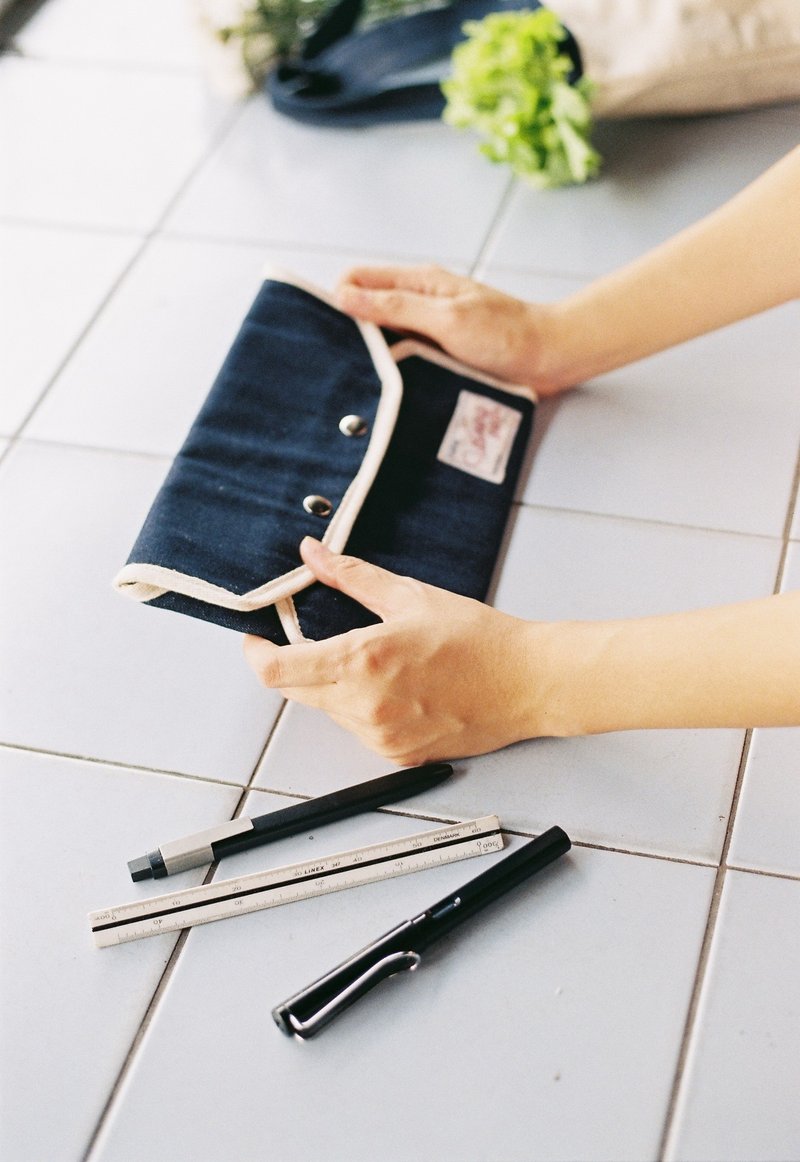 SONNY  CLUTCH BAG INDIGO - Handbags & Totes - Cotton & Hemp Blue