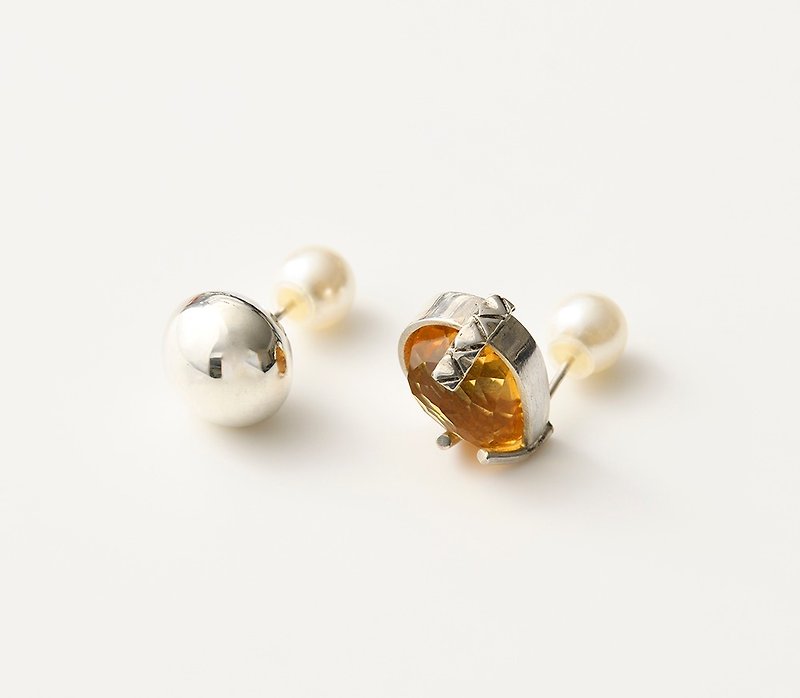CP 153 (citrine) - Earrings & Clip-ons - Other Metals Yellow