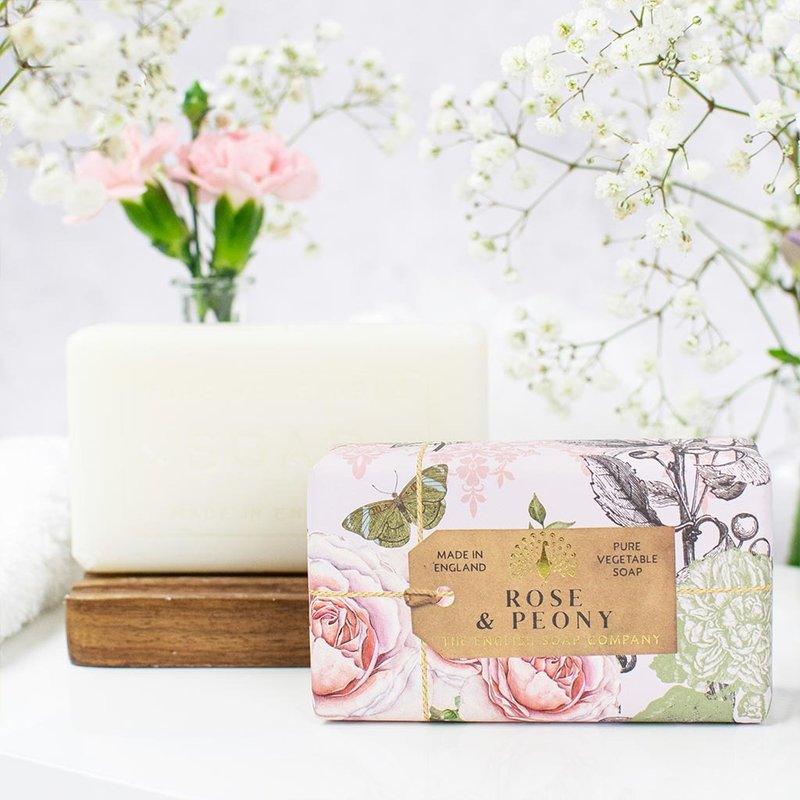 [Must-have gift] British Soap ESC 20th Anniversary Shea Butter Handmade Soap 2 Set - Rose and Peony - สบู่ - วัสดุอื่นๆ 