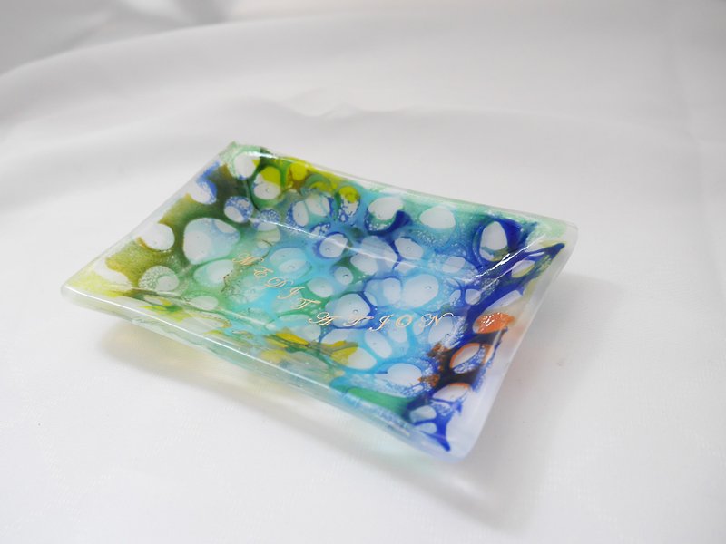 glass tableware plate - Plates & Trays - Colored Glass Multicolor