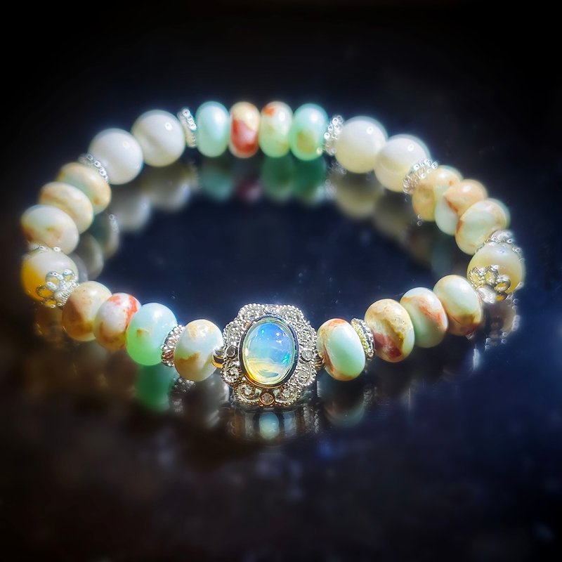 Colorful | Opal | Freshwater Pearl | Golden Tridacna | Artificial Shoushan Stone | - Bracelets - Crystal 