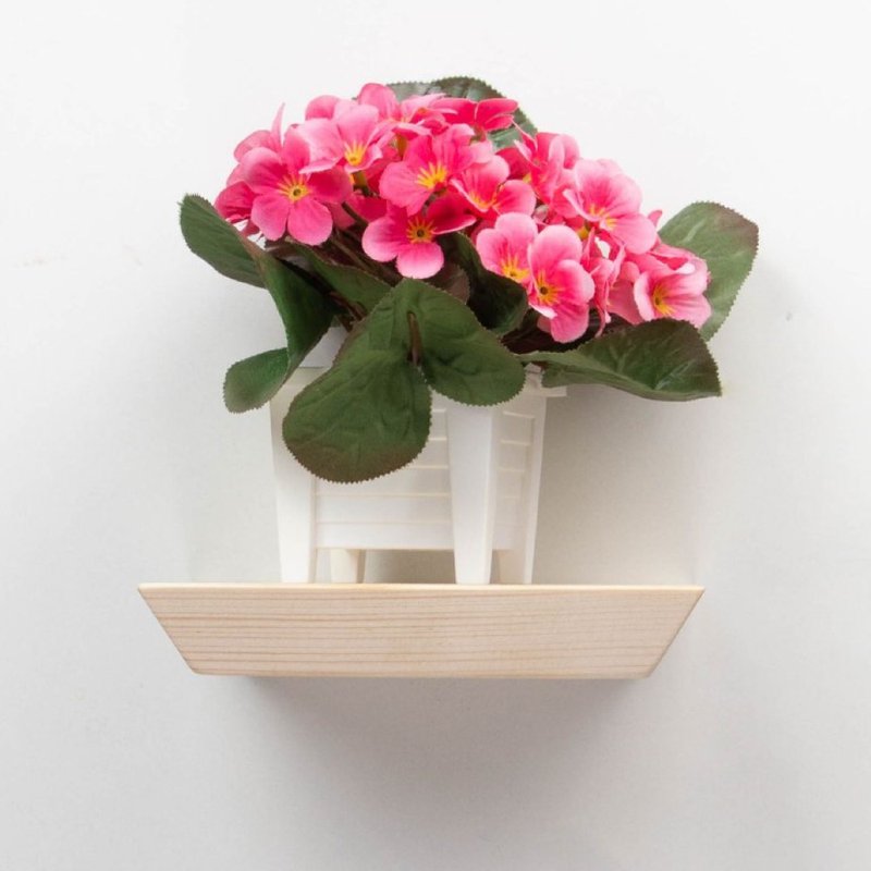 Wood shelf, wall décor, floating shelf, small shelf, wall plant holder, collecti - 層架/置物架/置物籃 - 木頭 