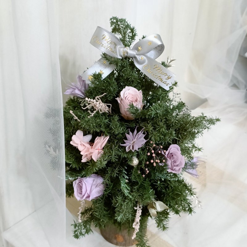台北內湖 聖誕節聖誕佈置 永生玫瑰雪松聖誕樹 交換禮物自己做 - 植栽/花藝 - 植物．花 