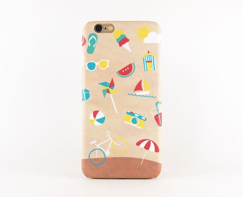 Beach iPhone case - 手機殼/手機套 - 塑膠 橘色