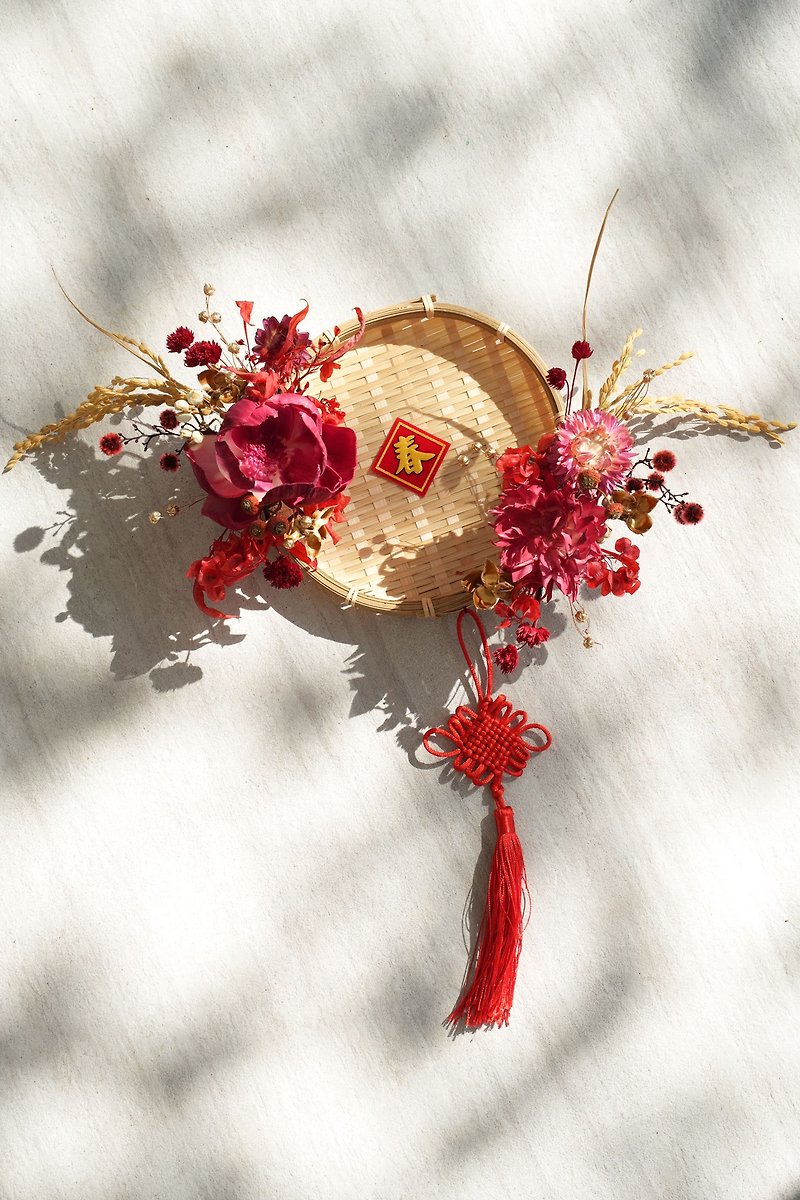 Rich ears of rice—Chinese Spring Festival couplets - จัดดอกไม้/ต้นไม้ - พืช/ดอกไม้ สีแดง