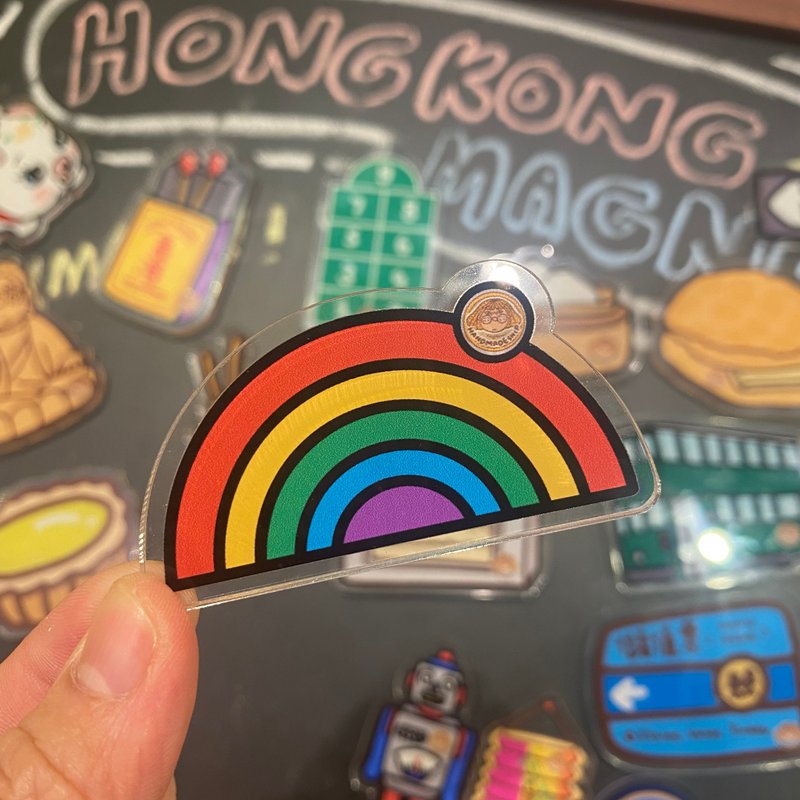 擲彩虹 磁石 冰箱貼 - 磁鐵 - 塑膠 