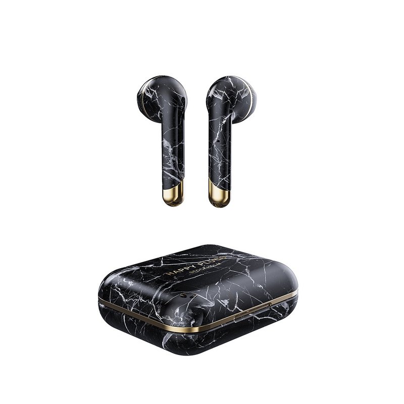 Happy Plugs Air 1TrueワイヤレスBluetoothヘッドセットマーブルブラック - ヘッドホン・イヤホン - プラスチック ブラック