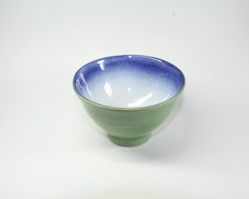 Tibetan cyan glaze hand-made tea bowl/tea cup - Cups - Pottery 