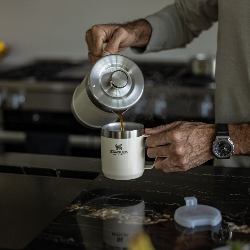 STANLEY 經典系列 不鏽鋼咖啡馬克杯 12oz / 光澤奶油白 - 咖啡杯/馬克杯 - 不鏽鋼 多色