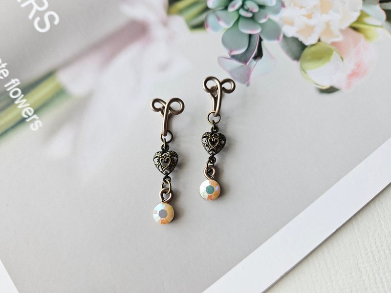 [Window Flower] Qinggu~Painless Clip-On, clip-on earrings, ear hooks - Earrings & Clip-ons - Other Materials 