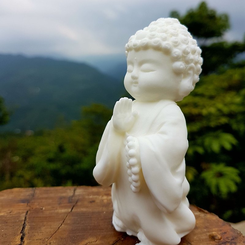 Miniature Small meditation Buddha 1804, Zen/Fairy Garden Supplies DIY Accessory - Fragrances - Other Materials White