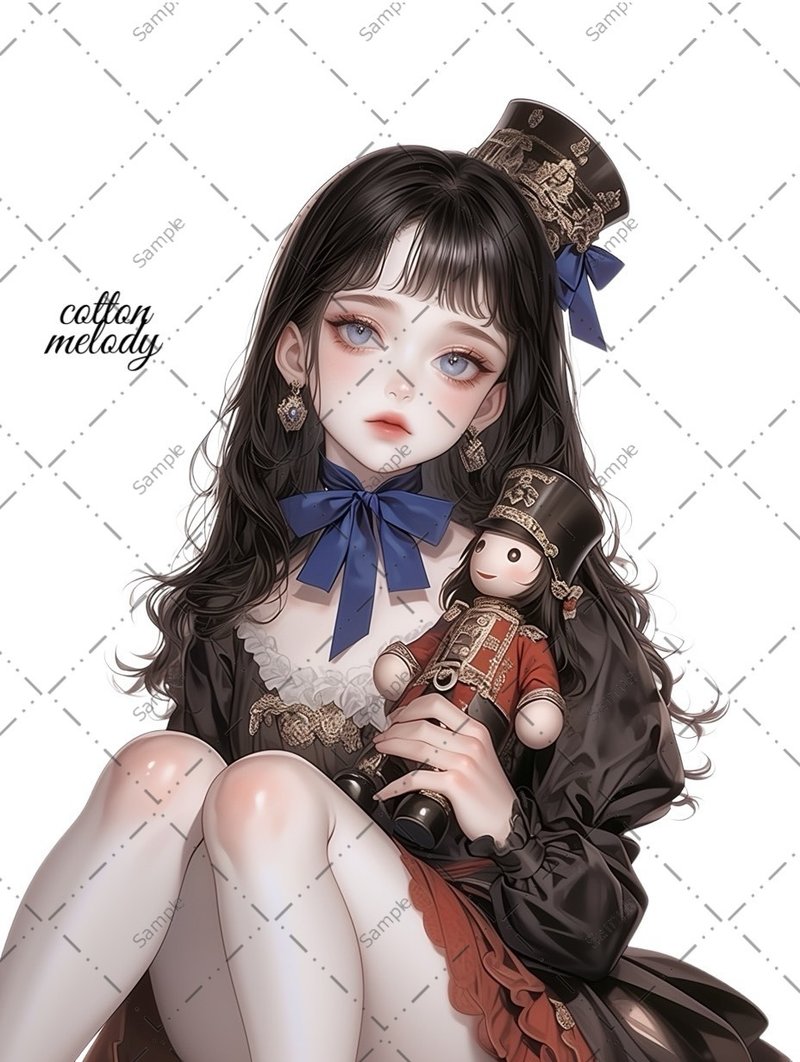 original sticker no.1459 人物ステッカー オリジナルステッカー 人物ステッカー 女の子ステッカー オリジナル人物ステッカー - 貼紙 - 紙 