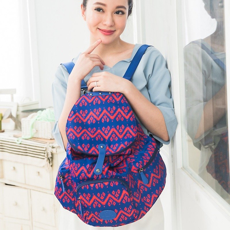 [After Love Pack Plus]-Royal Blue Mother Bag/Backpack/Full Moon Gift - กระเป๋าคุณแม่ - วัสดุกันนำ้ 