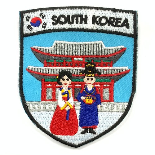 A-ONE 韓國 傳統服裝 韓服布藝徽章古裝男女 Patch熨斗刺繡徽章 胸章 立