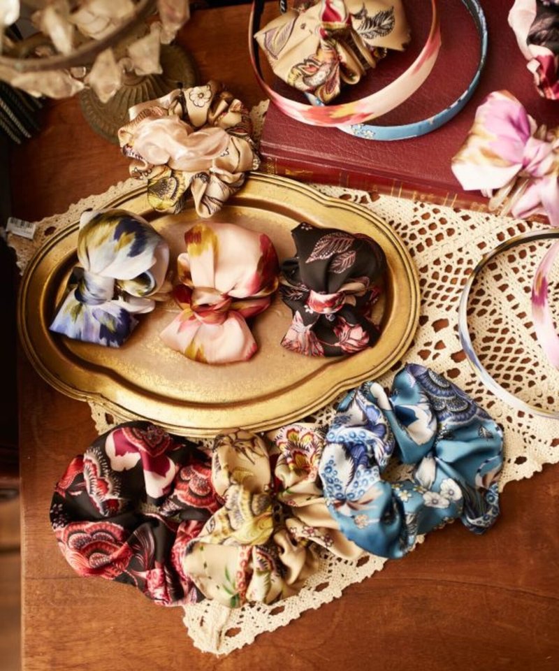 [Popular pre-order] Gorgeous and exquisite floral hair ties and scrunchie in rich colors (6 styles) LJPZ4201 - ที่คาดผม - วัสดุอื่นๆ 