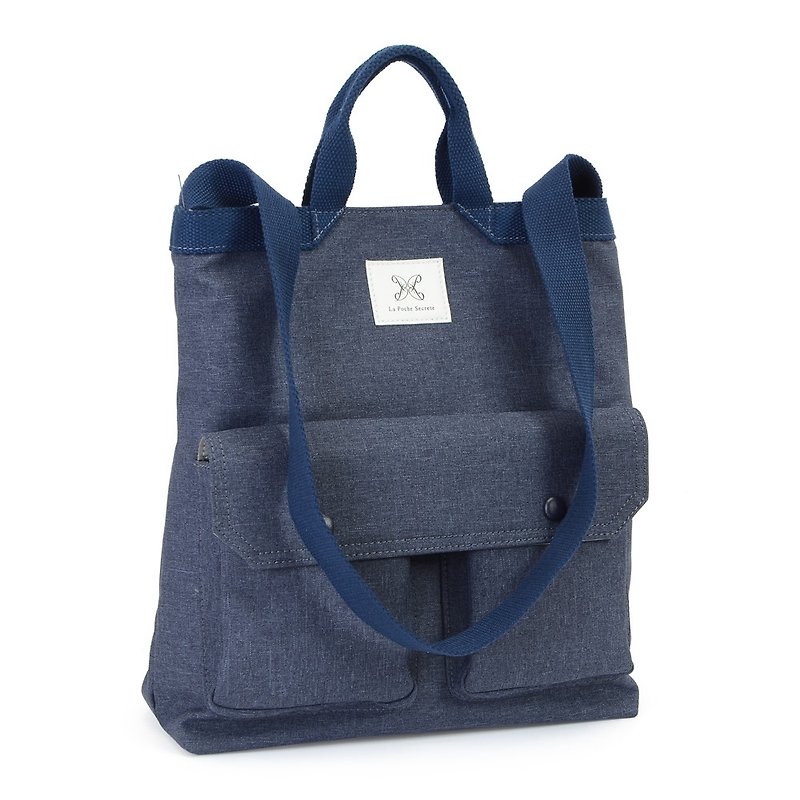 City Tote Bag - Waterproof bag, school, laptop, diaper bag,business travel - กระเป๋าแมสเซนเจอร์ - วัสดุกันนำ้ สีน้ำเงิน