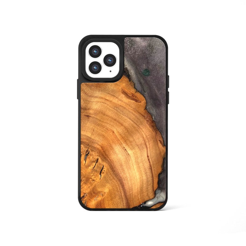 iPhone 13/14/15/16 epoxy wooden resin phone case - Sarsaparilla V - Phone Cases - Wood Purple