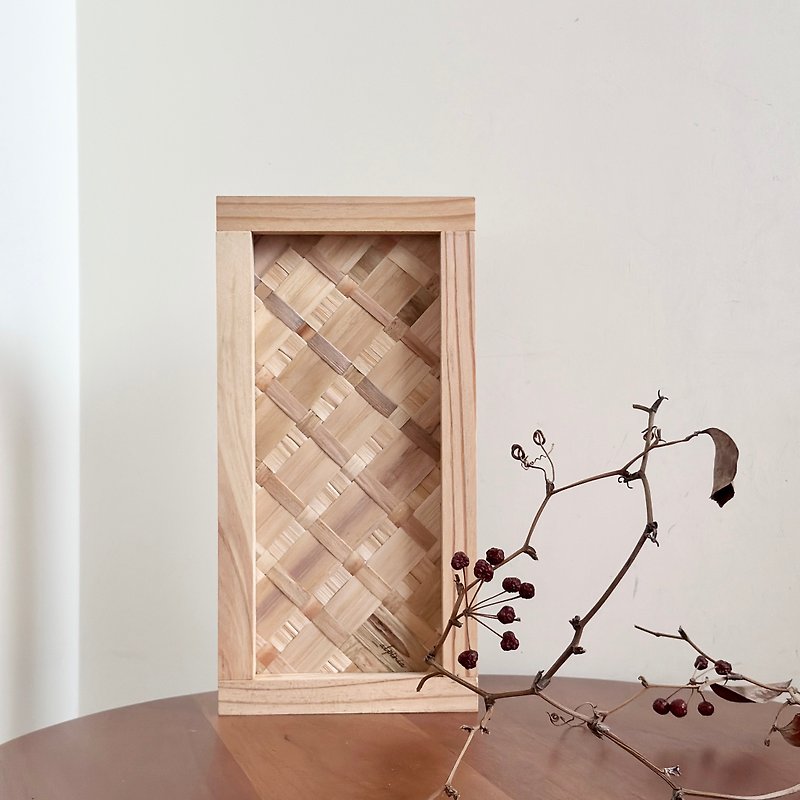 Rectangular peach woven frame - Picture Frames - Wood 