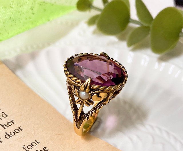 待望 antique jewelry gold ring アンティークジュエリー - アクセサリー