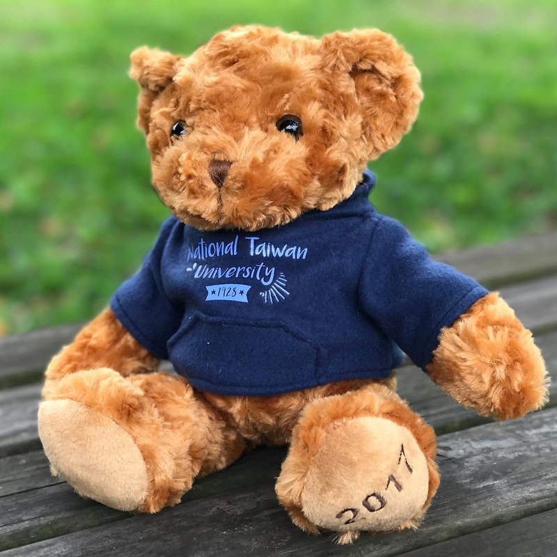 【New】 2017 NTU graduation commemorative bear gold brown (blue cap T) - Stuffed Dolls & Figurines - Cotton & Hemp 