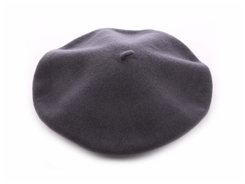 Spain ELOSEGUI female DAME beret EL_DAME19061 elephant gray - หมวก - ขนแกะ 