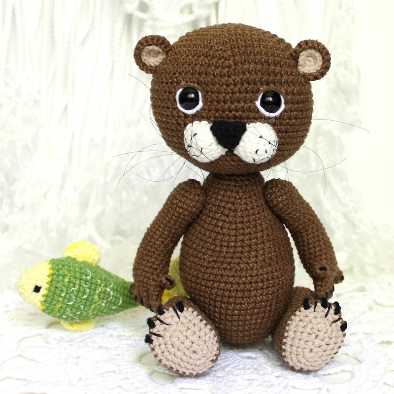 Otter crochet pattern PDF in English  Amigurumi otter stuffed toy - DIY 教學/工具書 - 其他材質 
